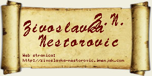 Živoslavka Nestorović vizit kartica